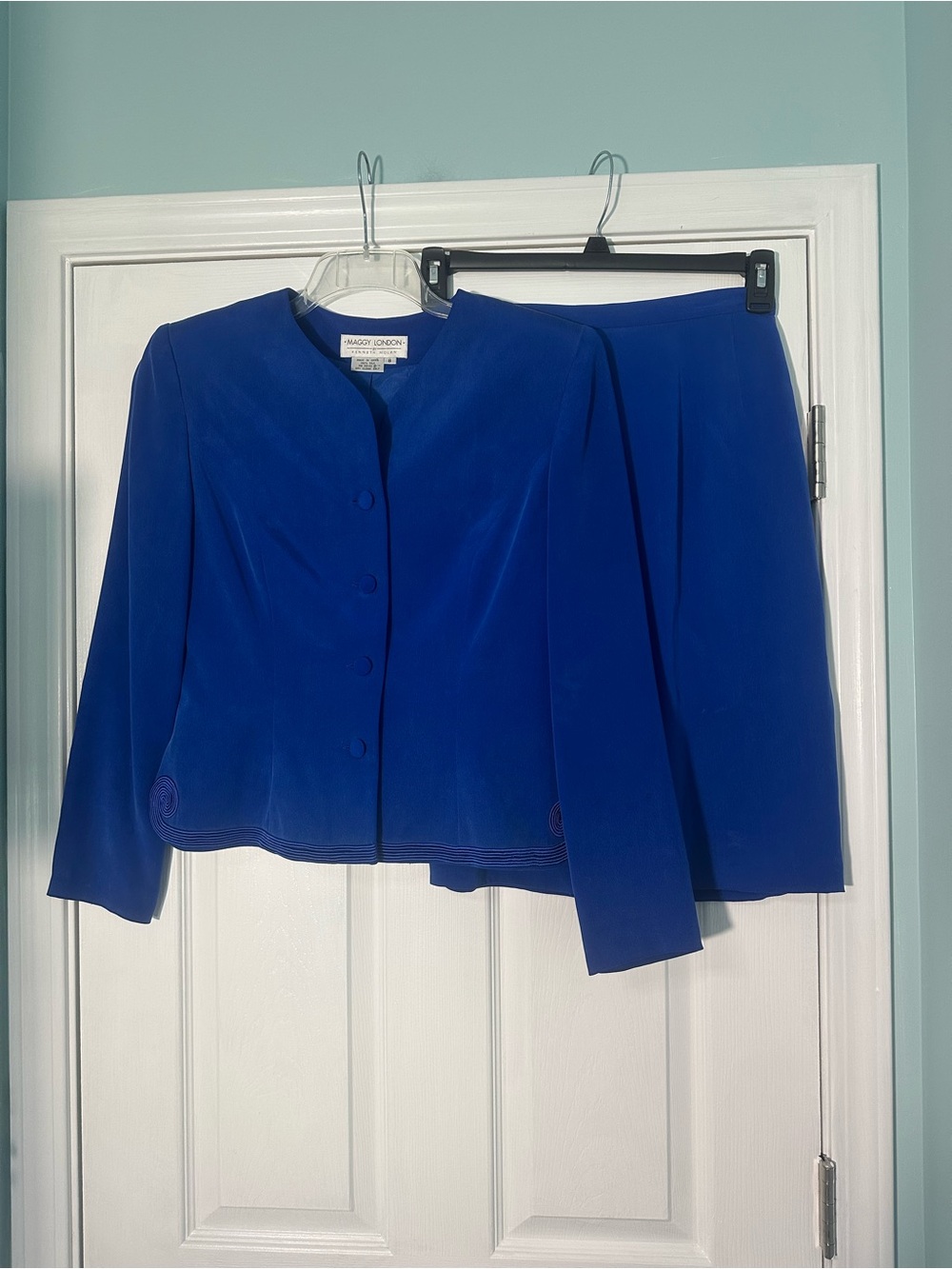 Maggy London Cobalt Blue Women's Blazer and Skirt Set
